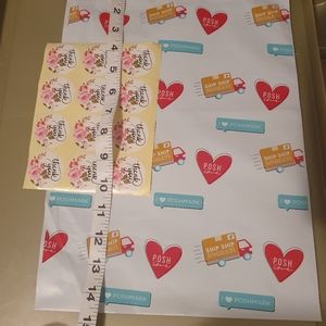 shipping bag and stickers
